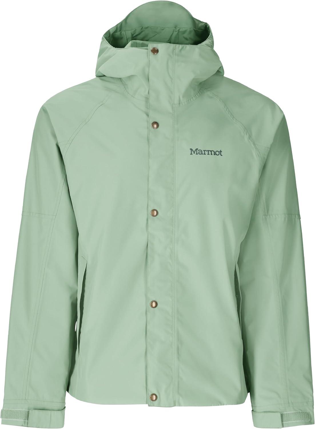 imageMARMOT Mens Cascade Durable ampamp Waterproof Rain JacketAgate Green