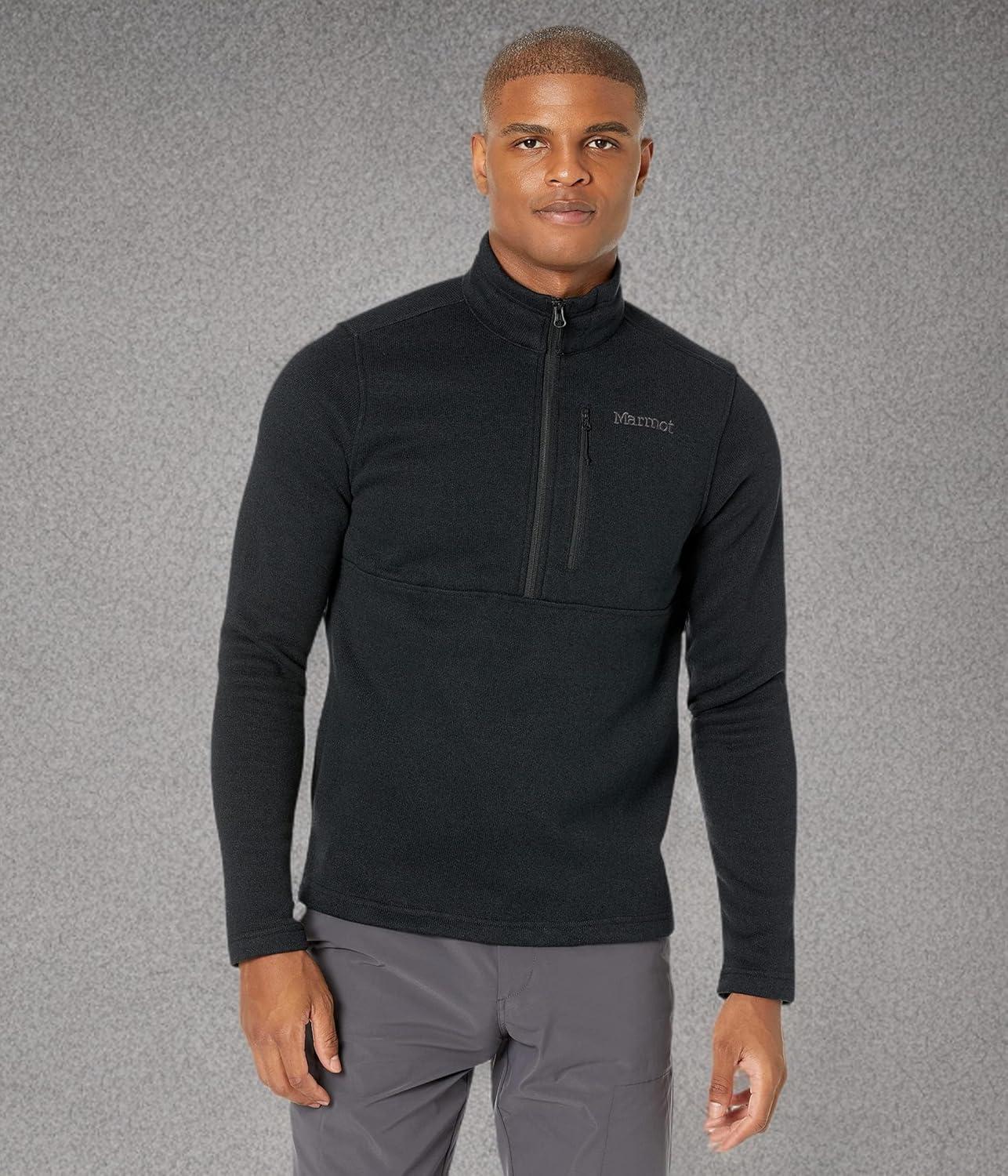 imageMARMOT Mens Drop Line 12 Zip Fleece JacketBlack 001