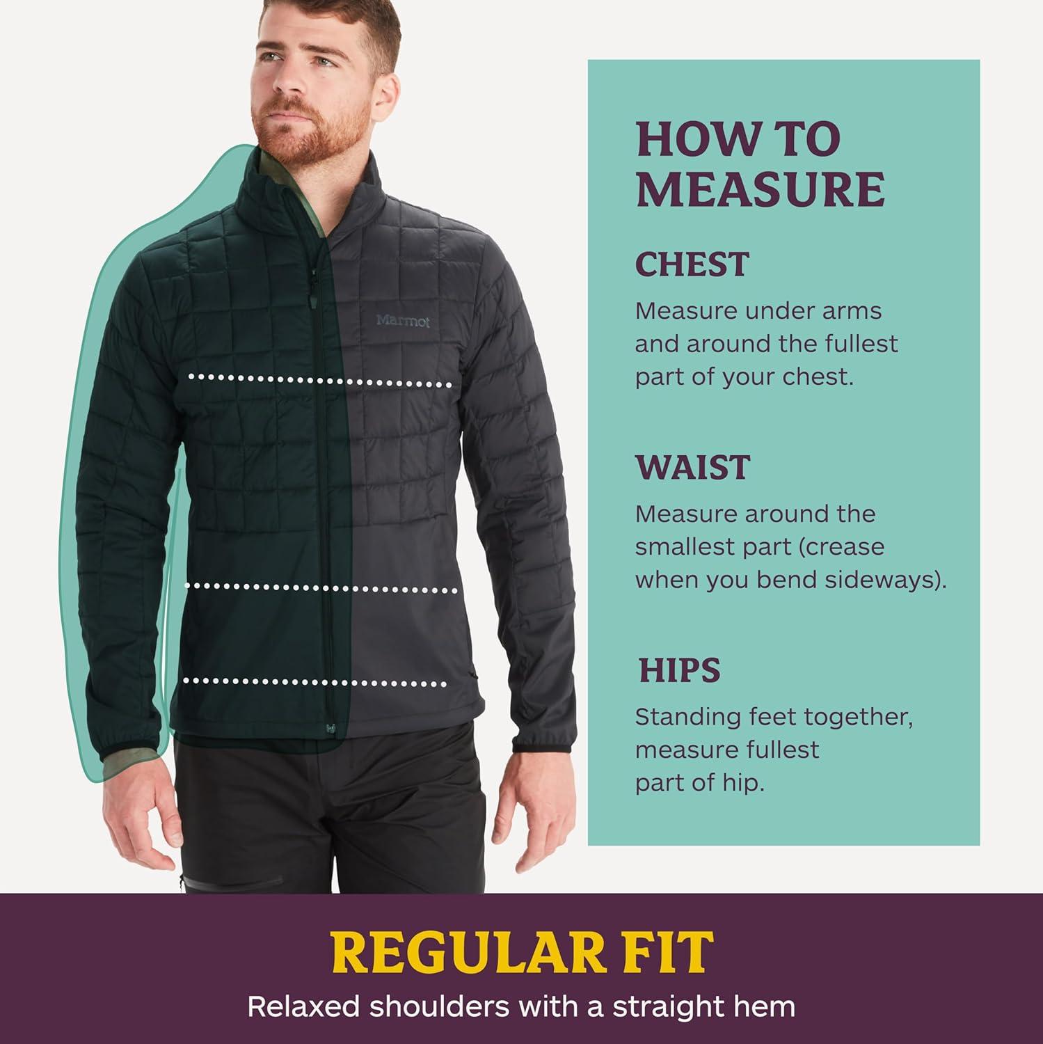 imageMARMOT Mens Echo Featherless Hybrid Jacket Lightweight DownAlternative Puffer LayerSpinach Green