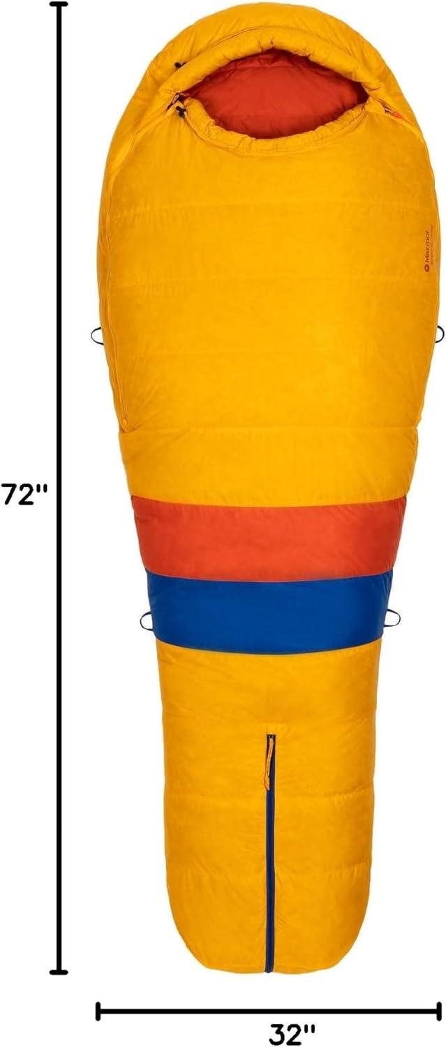 imageMARMOT Mens Never Summer 0 Sleeping Bag 650 Fill Down for Camping ampamp BackpackingSolarRed Sun