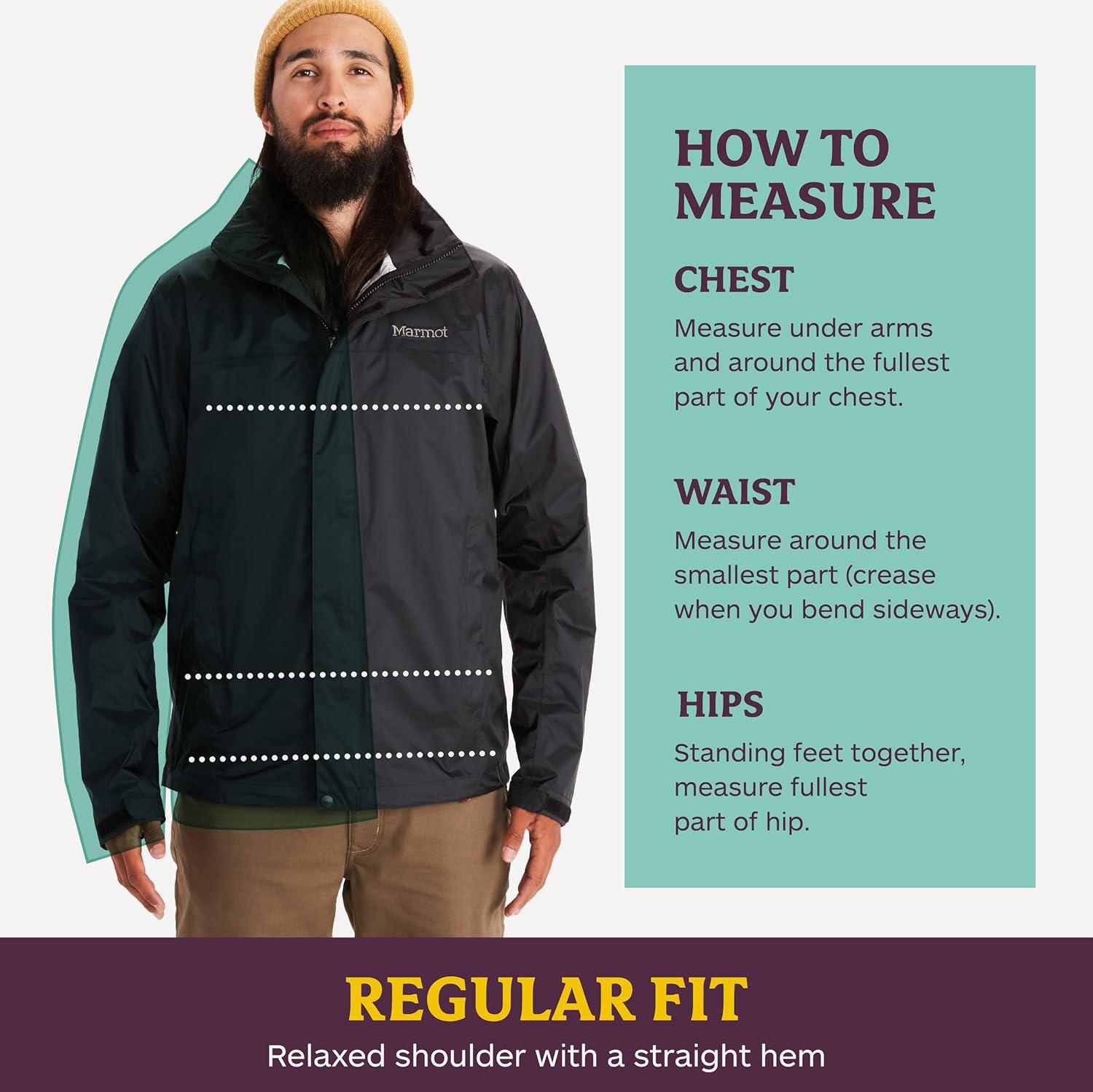 imageMARMOT Mens Precip Eco Waterproof Rain Jacket 100 Recycled Breathable Lightweight Packable RaincoatShetland