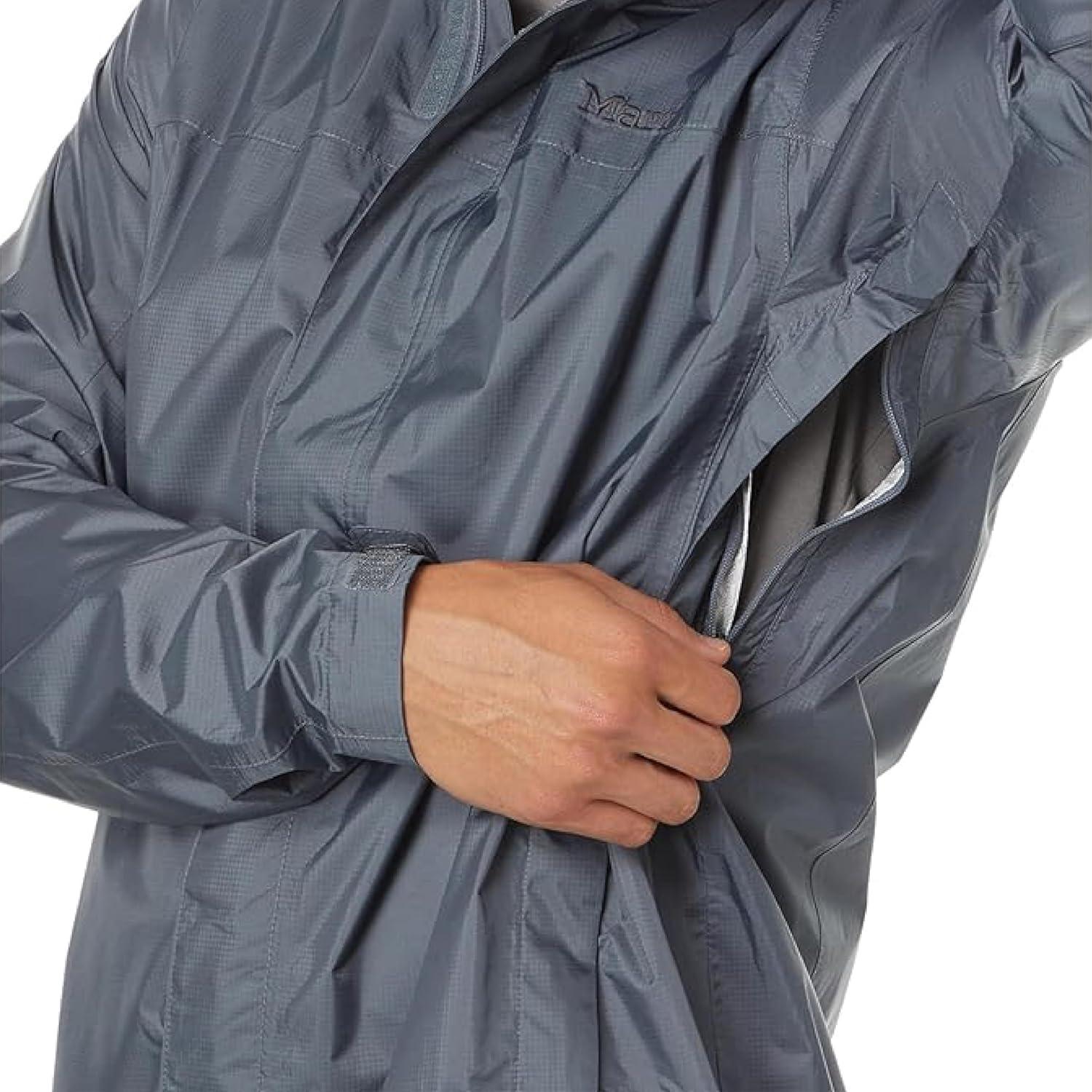 imageMARMOT Mens Precip Eco Waterproof Rain Jacket 100 Recycled Breathable Lightweight Packable RaincoatSteel Onyx Latest Collection