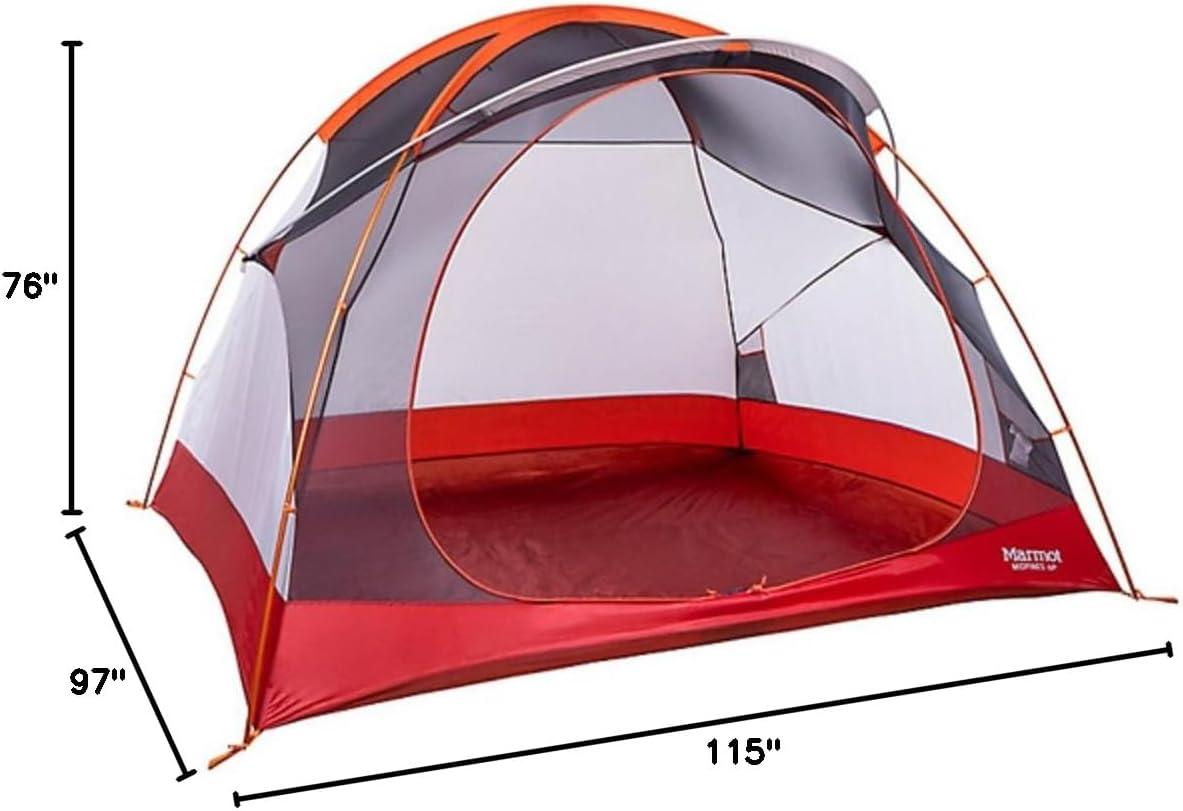 imageMARMOT Midpines 4P6P Camping Tents ampamp Footprints6 Person Orange SpiceArona