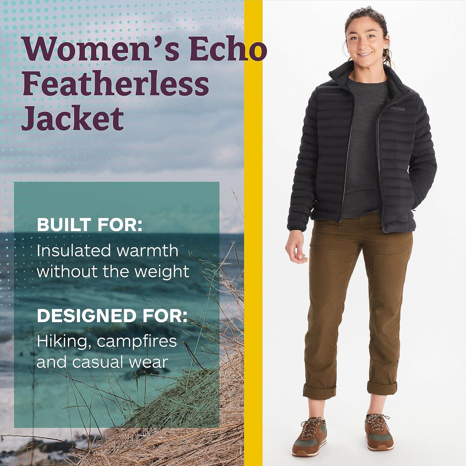 imageMARMOT Womens Echo Featherless Jacket Lightweight DownAlternative Insulated JacketBlack