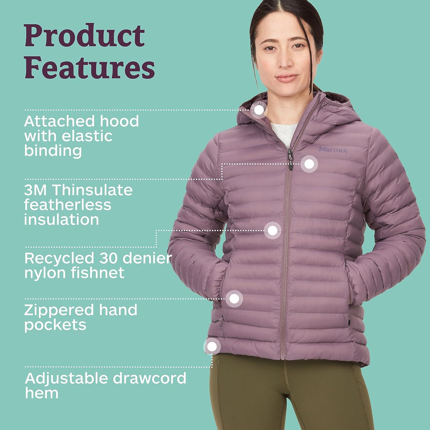 imageMARMOT Womens Echo Featherless Jacket Lightweight DownAlternative Insulated JacketHazy Purple