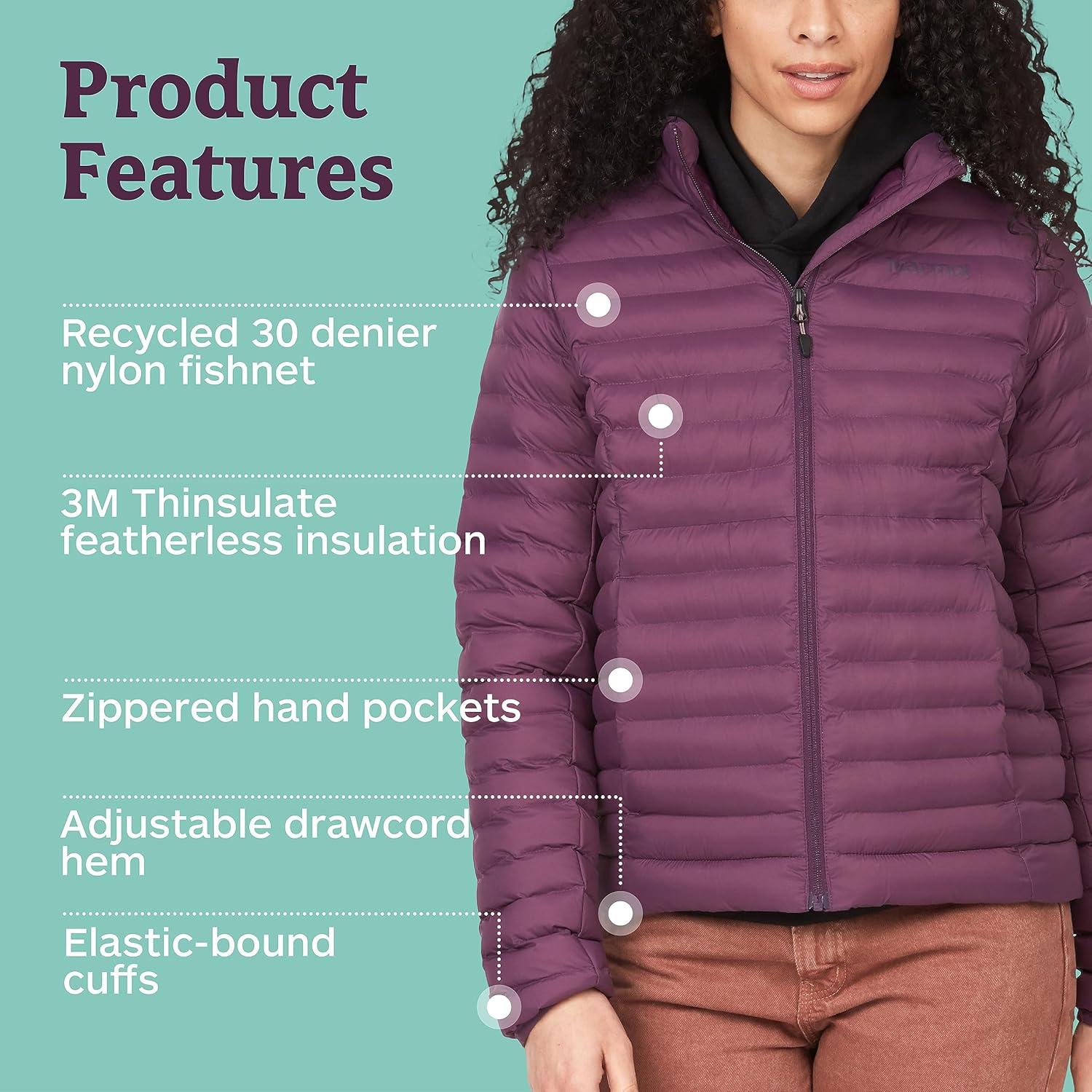 imageMARMOT Womens Echo Featherless Jacket Lightweight DownAlternative Insulated JacketPurple Fig