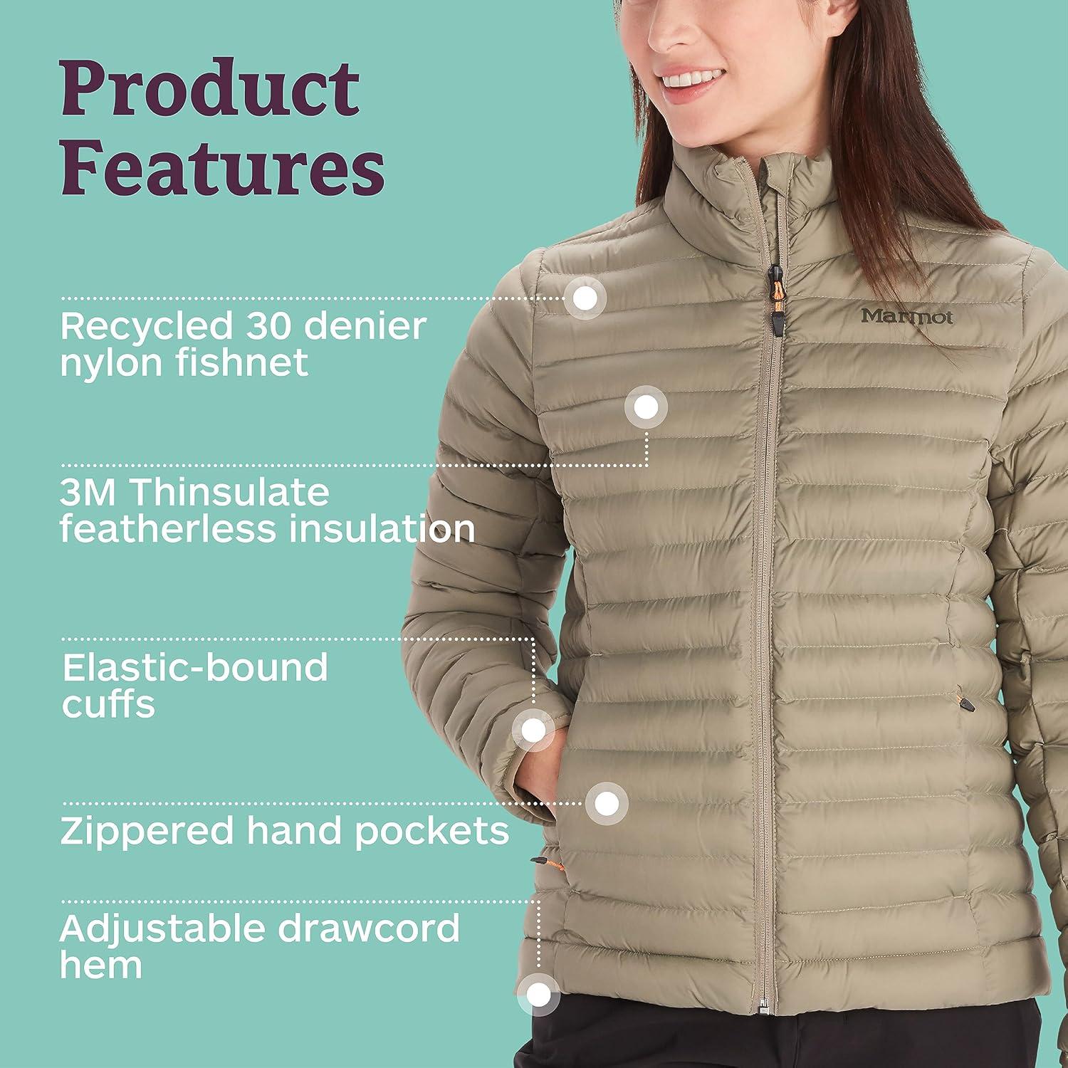 imageMARMOT Womens Echo Featherless Jacket Lightweight DownAlternative Insulated JacketVetiver
