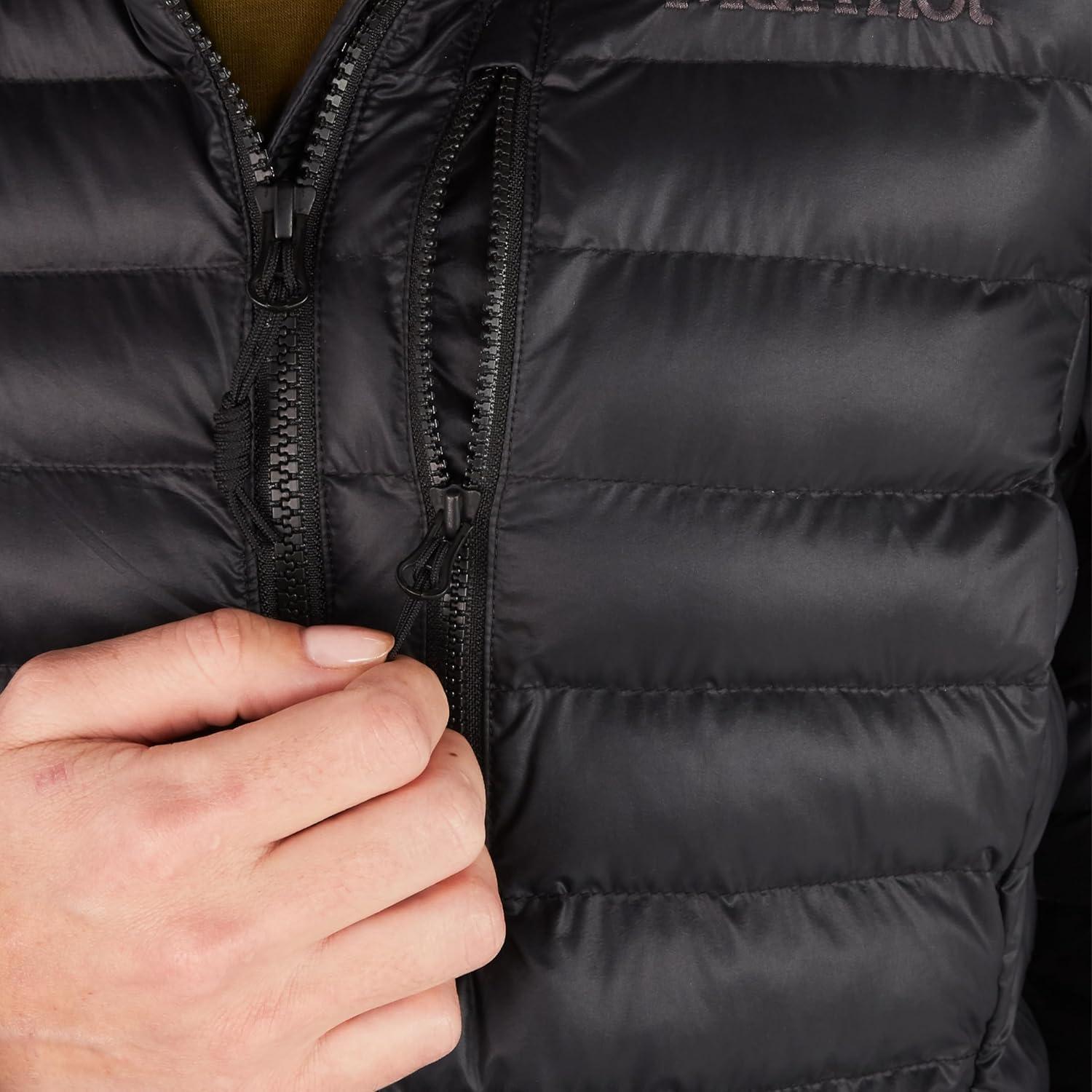 imageMARMOT Womens Echo Featherless Long Jacket MidThigh Lightweight DownAlternative Puffer with HoodBlack Shiny Latest Collection