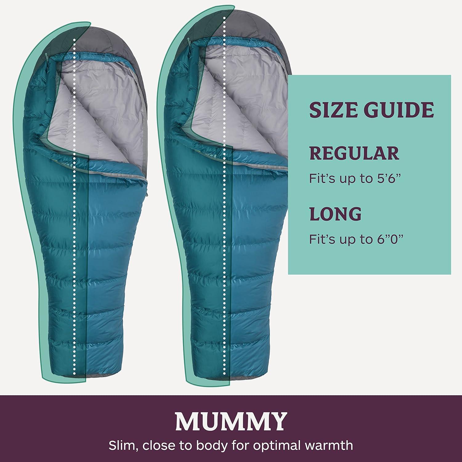 imageMARMOT Womens Lozen 30 Sleeping Bag 650 Fill Down for Camping ampamp BackpackingLate NightSteel Onyx