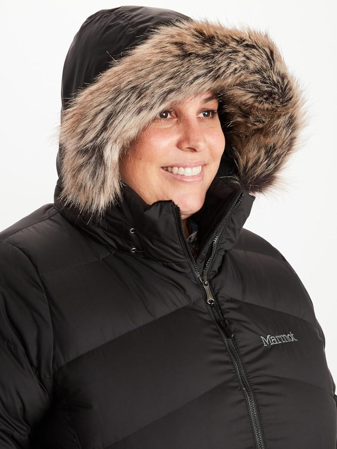 imageMARMOT Womens Montreal Midthigh Length Down Puffer CoatBlack