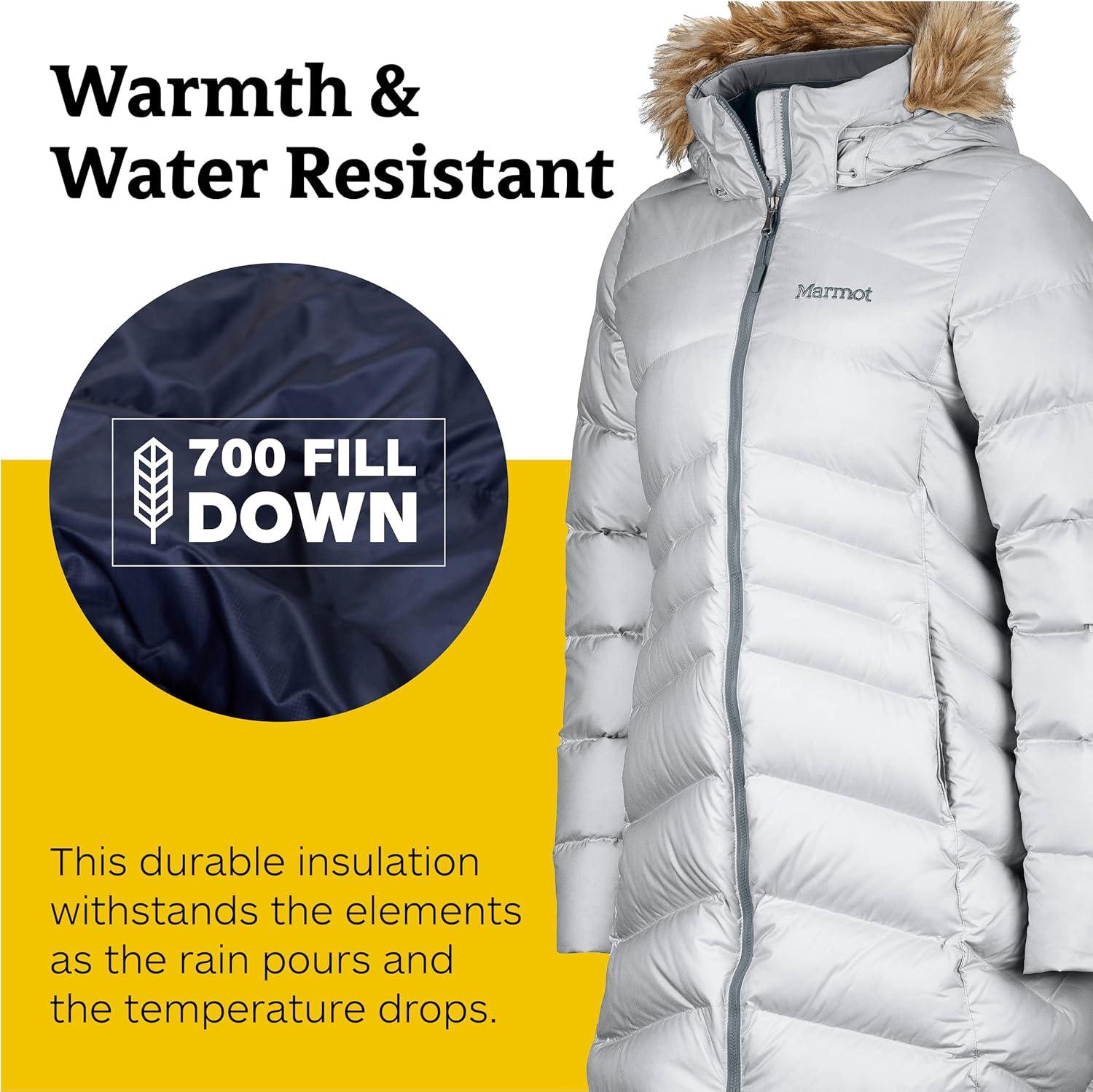 imageMARMOT Womens Montreal Midthigh Length Down Puffer CoatGlacier Grey