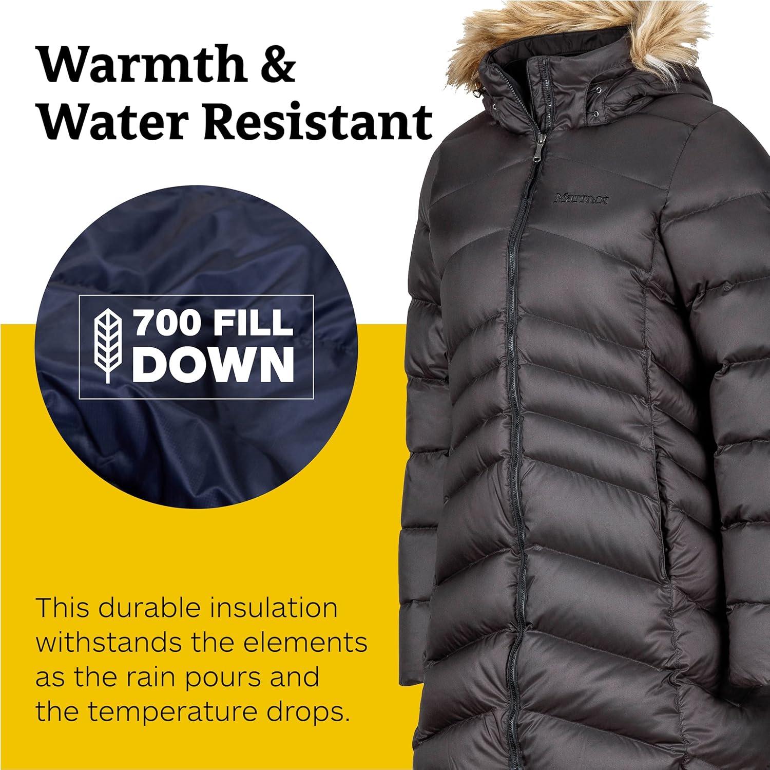 imageMARMOT Womens Montreal Midthigh Length Down Puffer CoatJet Black