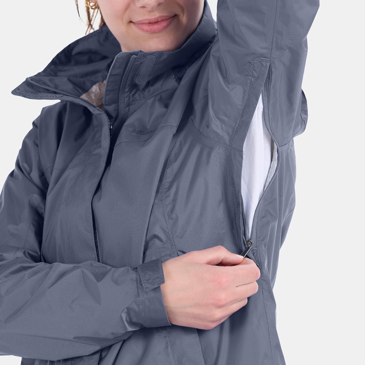 imageMARMOT Womens Precip Eco Lightweight ampamp Waterproof Rain JacketSteel Onyx Latest Collection