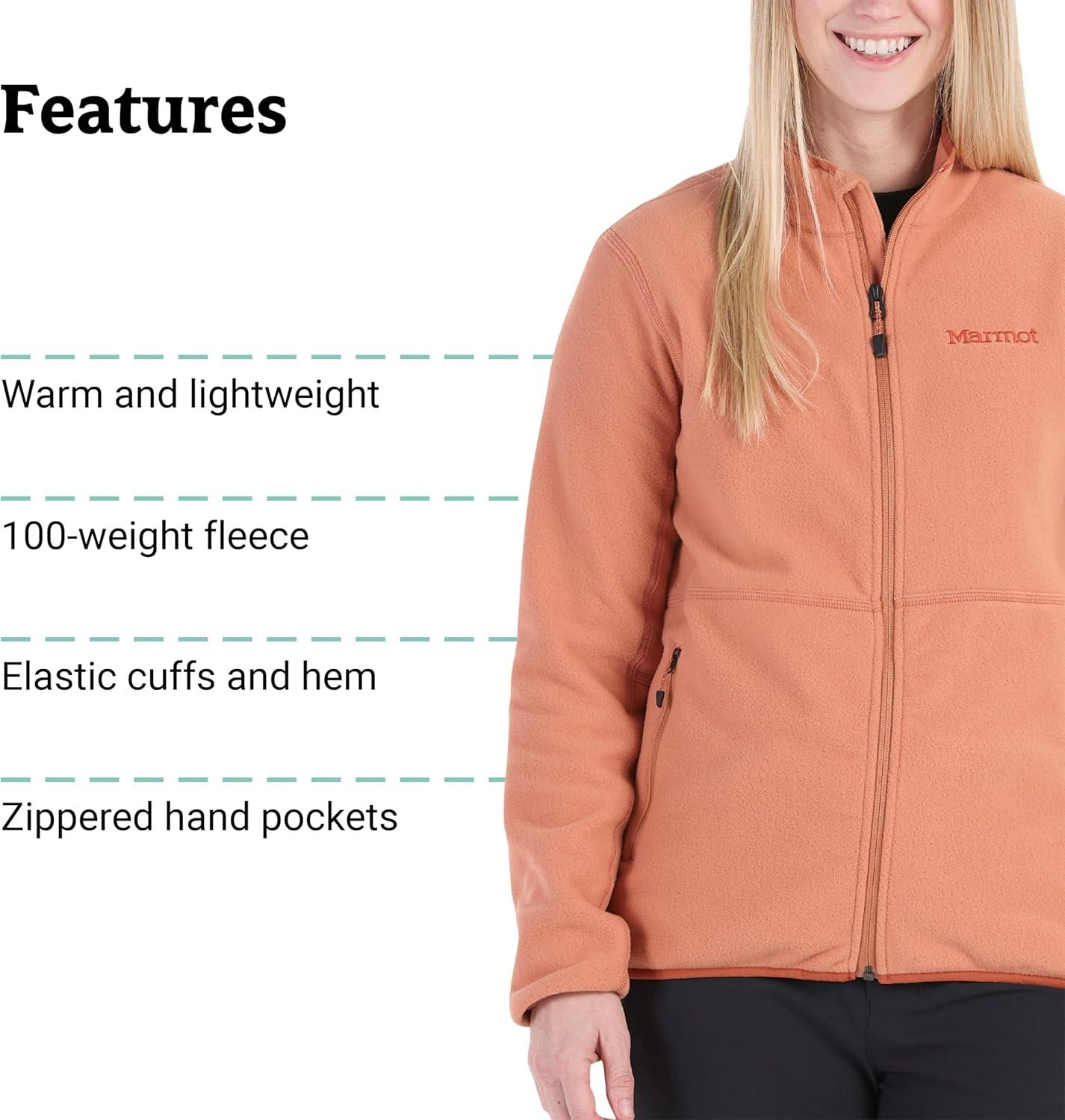 imageMARMOT Womens Rocklin Full Zip Fleece JacketSunburn