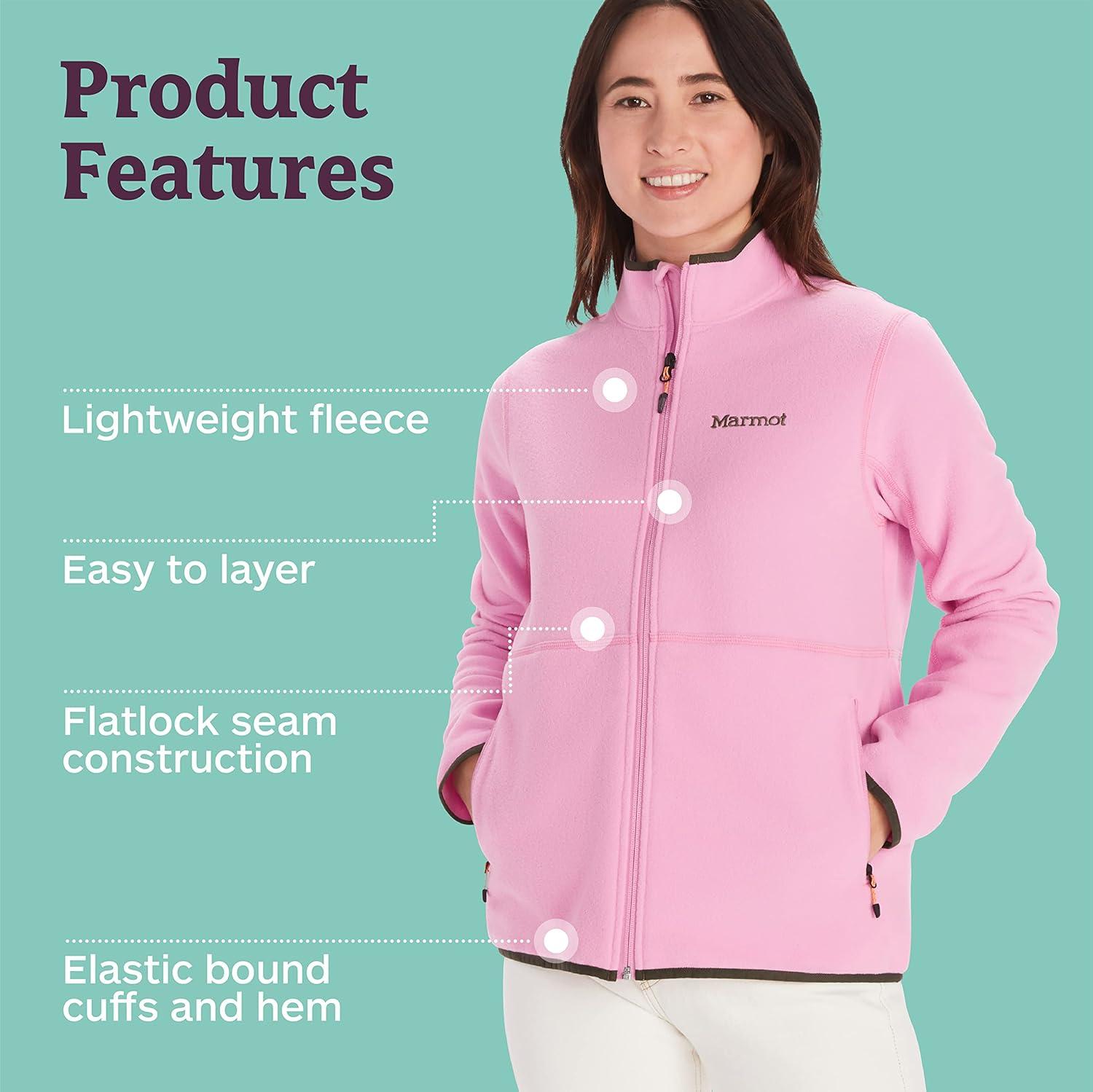 imageMARMOT Womens Rocklin Full Zip Fleece JacketWild Orchid