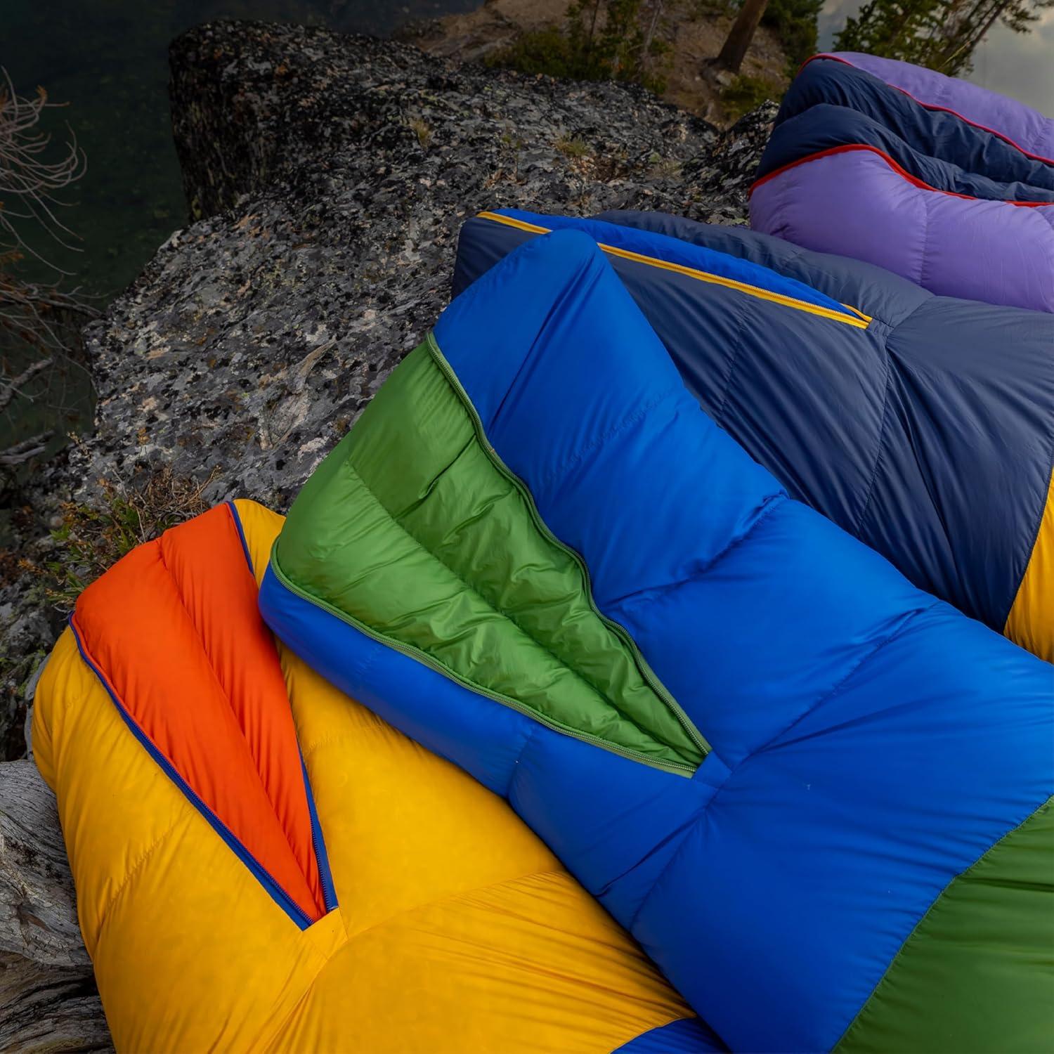 imageMarmot Mens Sawtooth 15 Sleeping Bag 650 Fill Down for Camping ampamp BackpackingDark AzureFoliage