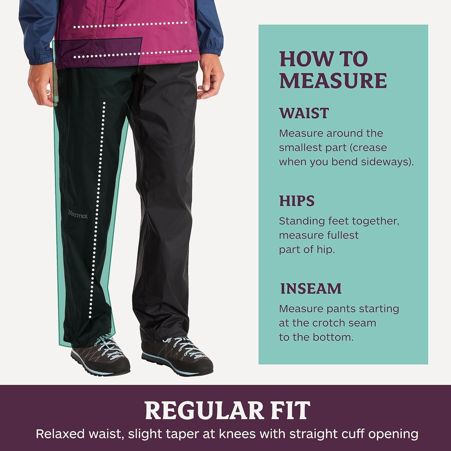 imageMarmot Womens Precip FullZip Pant Lightweight WaterproofJet Black