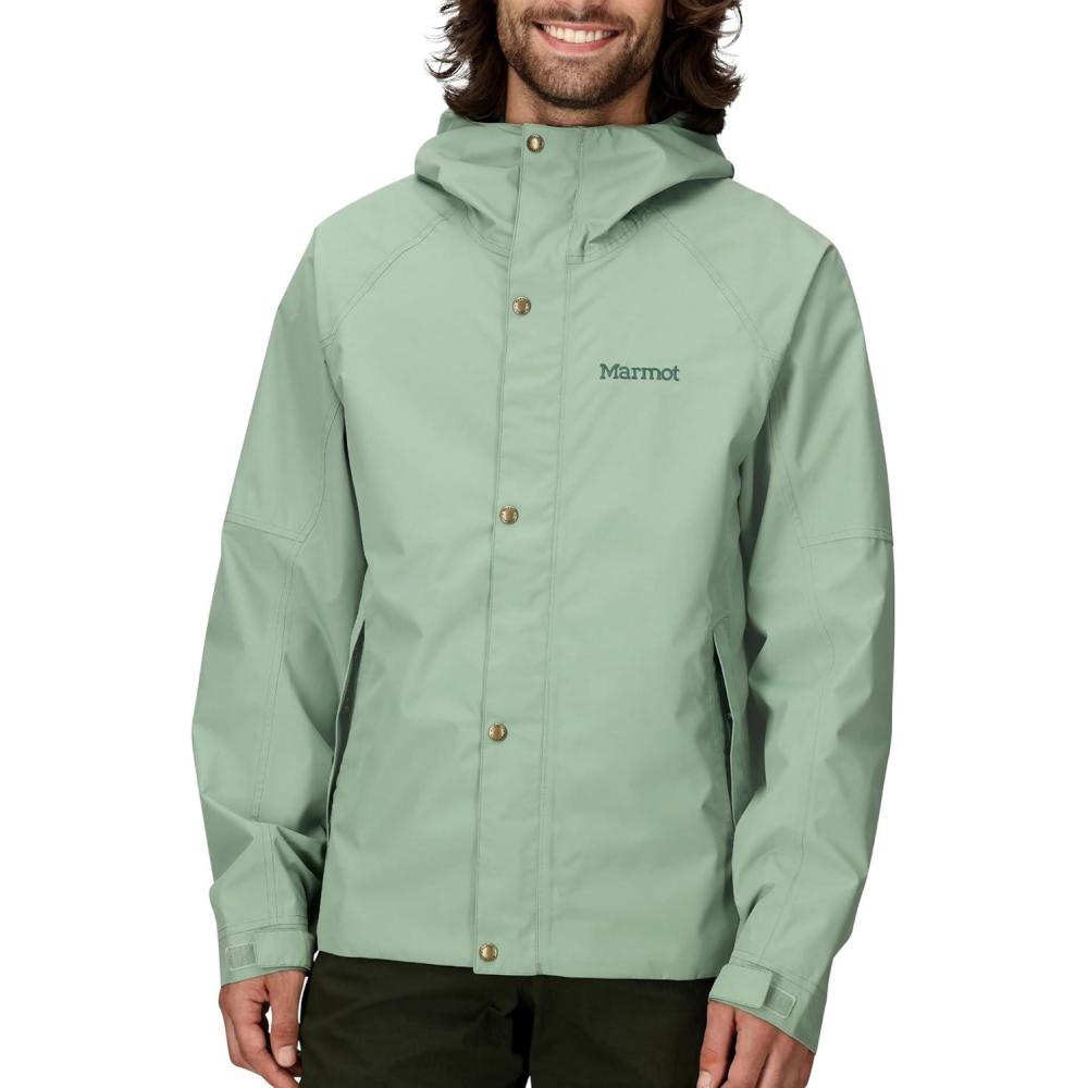 imageMARMOT Mens Cascade Durable ampamp Waterproof Rain JacketAgate Green