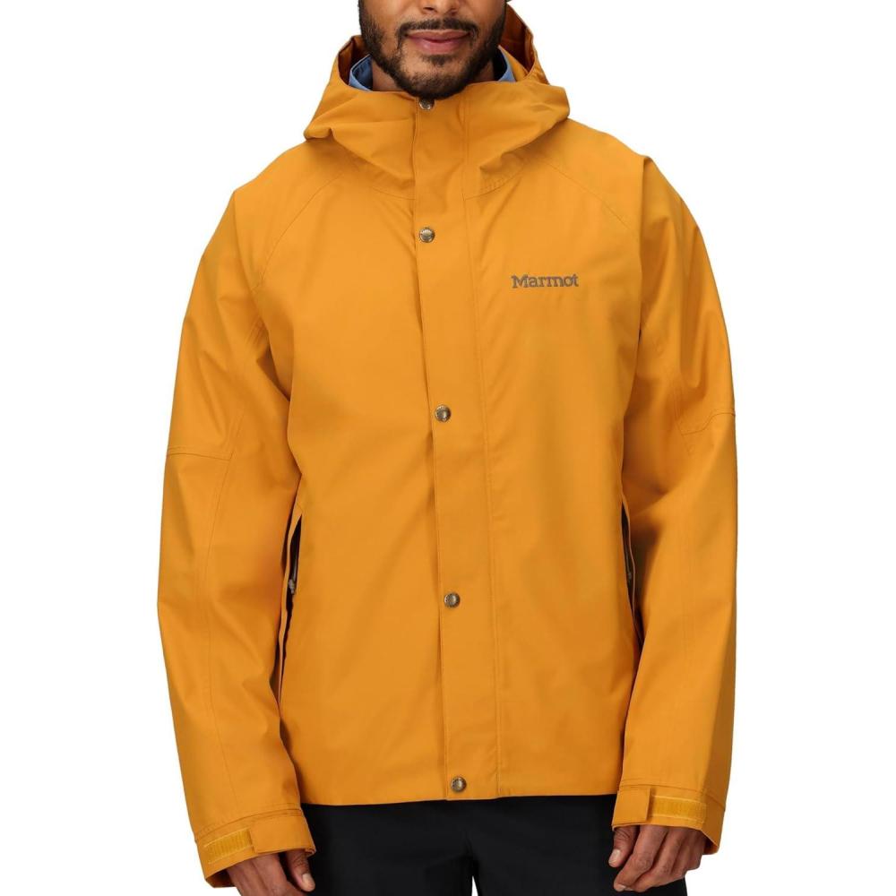 imageMARMOT Mens Cascade Durable ampamp Waterproof Rain JacketHoney Glaze