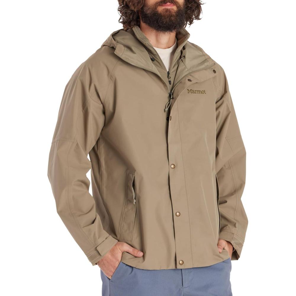 imageMARMOT Mens Cascade Durable ampamp Waterproof Rain JacketVetiver