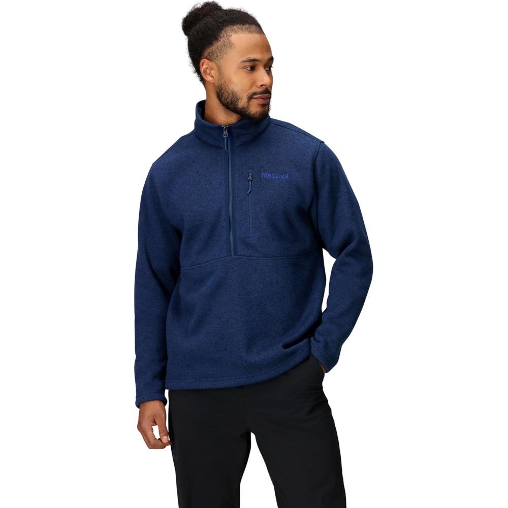 imageMARMOT Mens Drop Line 12 Zip Fleece JacketArctic Navy Heather