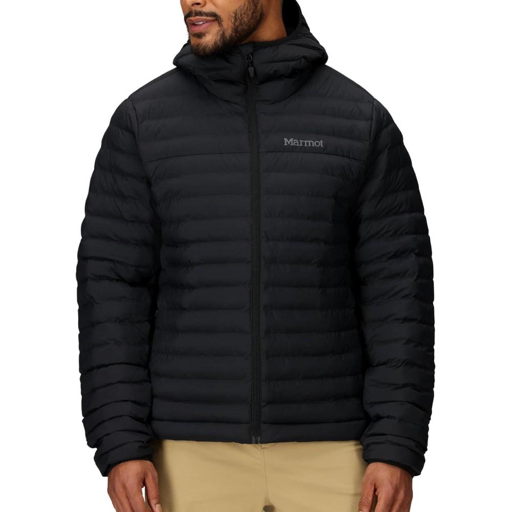 imageMARMOT Mens Echo Featherless Hoody Lightweight DownAlternative Puffer Jacket with HoodBlack Latest Collection
