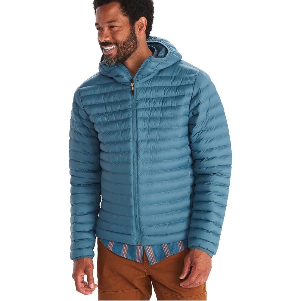 imageMARMOT Mens Echo Featherless Hoody Lightweight DownAlternative Puffer Jacket with HoodDusty Teal Latest Collection
