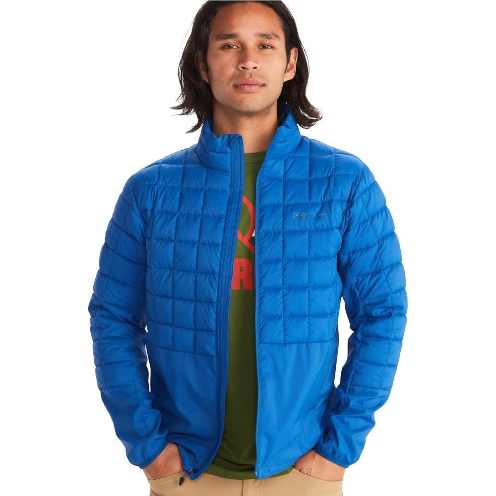 imageMARMOT Mens Echo Featherless Hybrid Jacket Lightweight DownAlternative Puffer LayerDark Azure