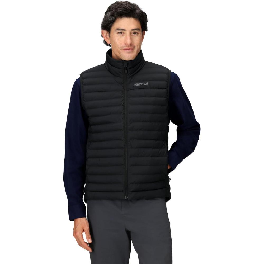 imageMARMOT Mens Echo Featherless Vest Lightweight Down Alternative Puffer Vest Black Medium