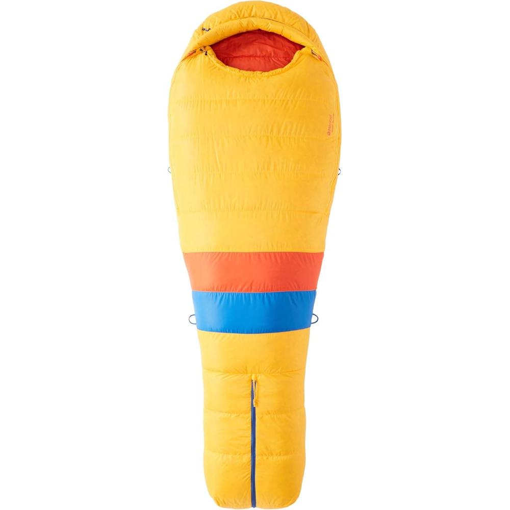 imageMARMOT Mens Never Summer 0 Sleeping Bag 650 Fill Down for Camping ampamp BackpackingSolarRed Sun