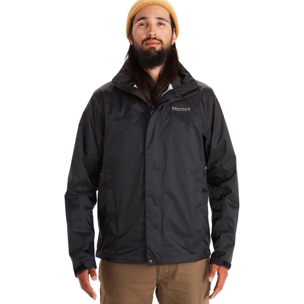 imageMARMOT Mens Precip Eco Waterproof Rain Jacket 100 Recycled Breathable Lightweight Packable RaincoatBlack