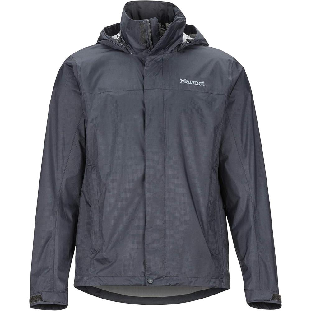 imageMARMOT Mens Precip Eco Waterproof Rain Jacket 100 Recycled Breathable Lightweight Packable RaincoatSlate Grey