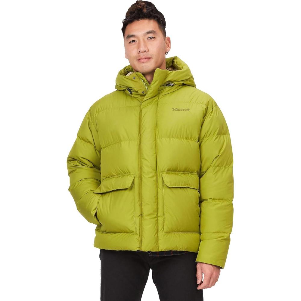 imageMARMOT Mens Stockholm 700 Fill Down Puffer with HoodCilantro