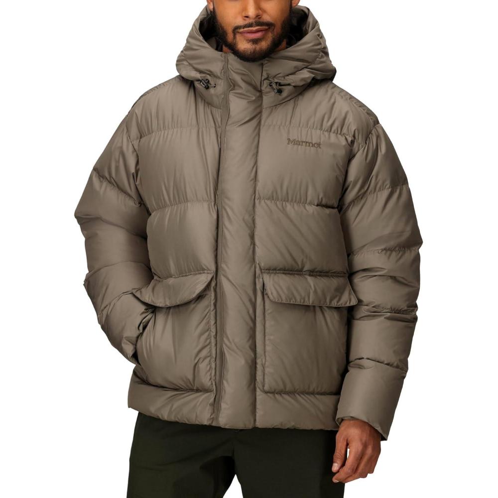 imageMARMOT Mens Stockholm 700 Fill Down Puffer with HoodClaystone Latest Collection