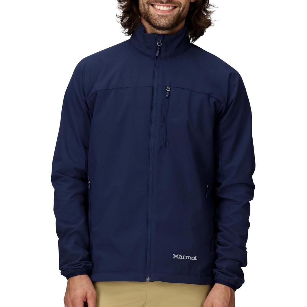 imageMARMOT Mens Tempo Jacket Breathable WaterResistant SoftshellArctic Navy Latest Collection