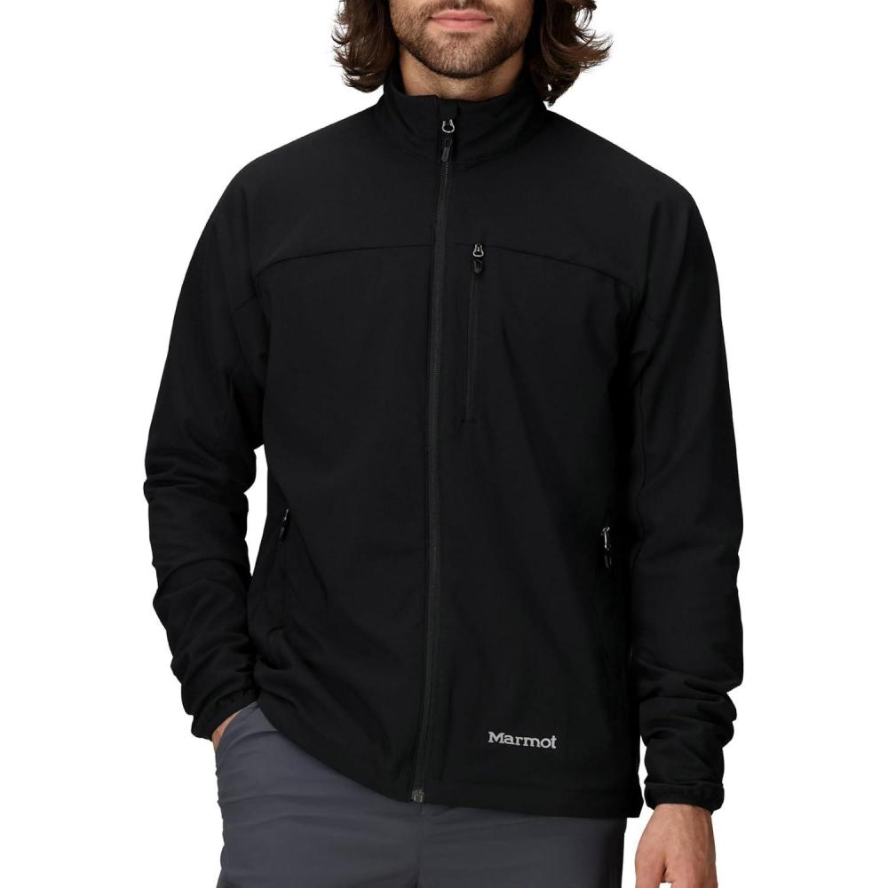 imageMARMOT Mens Tempo Jacket Breathable WaterResistant SoftshellBlack Latest Collection