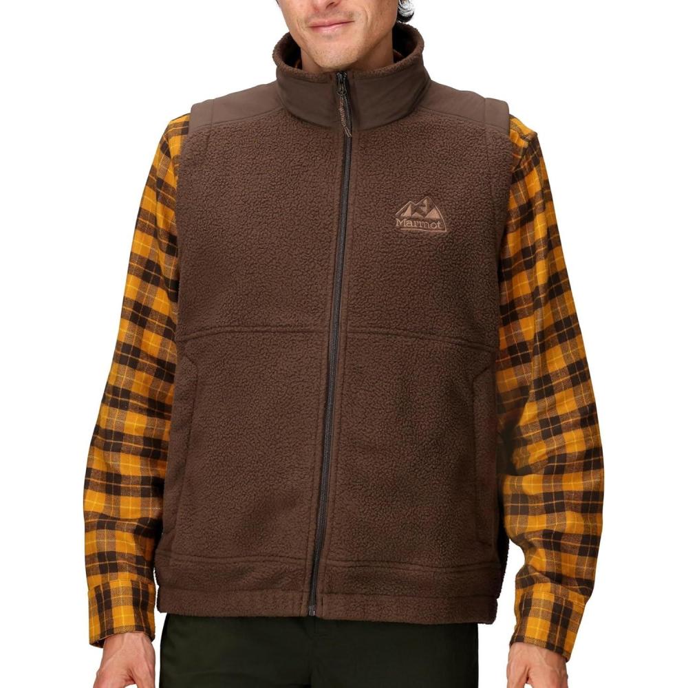 imageMARMOT Mens Wanderer High Pile Fleece VestHickory Nut