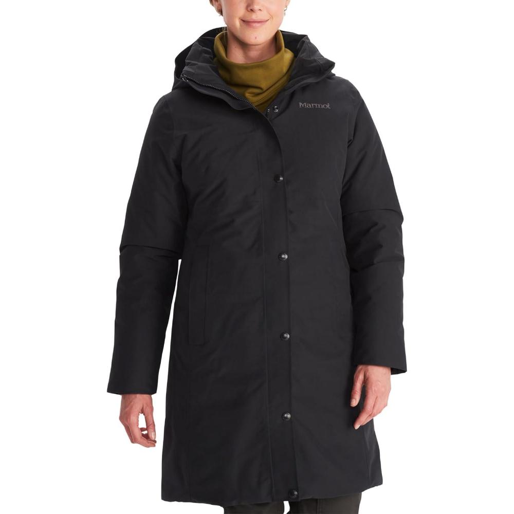 imageMARMOT Womens Chelsea 700 Down Fill Coat with HoodBlack Latest Collection