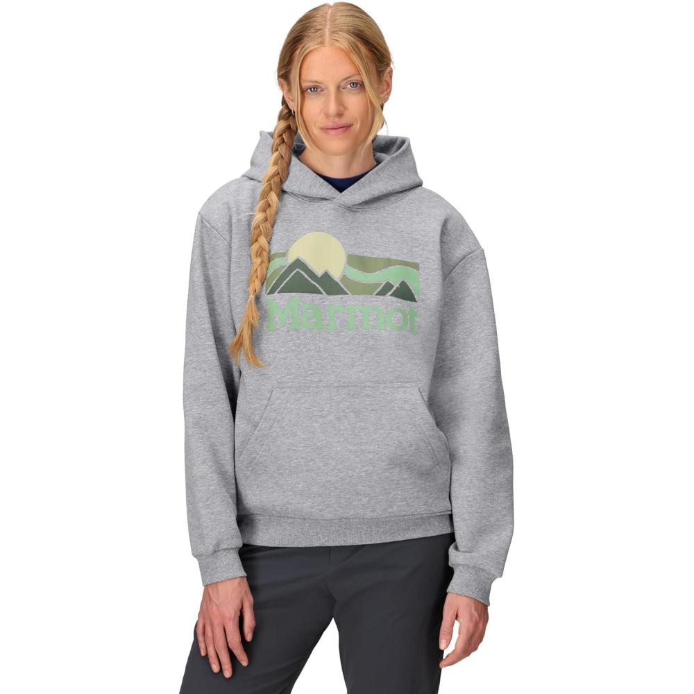 imageMARMOT Womens Coastal Logo HoodyGrey Heather