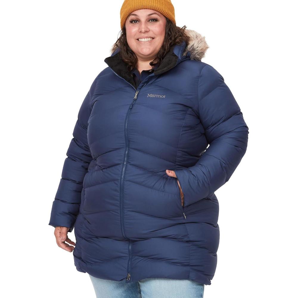 imageMARMOT Womens Montreal Midthigh Length Down Puffer CoatArctic Navy Plus