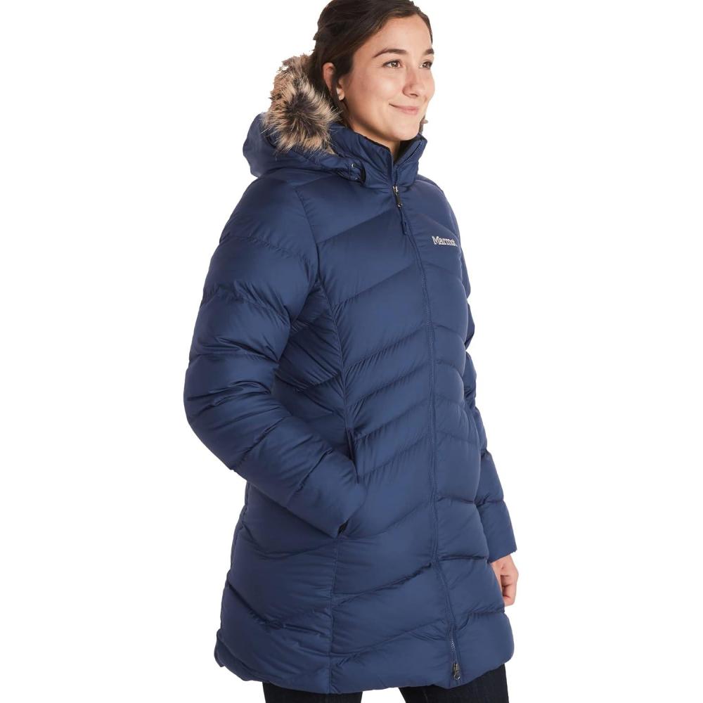 imageMARMOT Womens Montreal Midthigh Length Down Puffer CoatArctic Navy