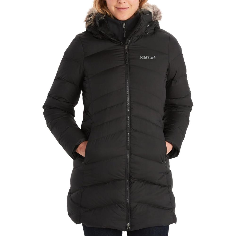 imageMARMOT Womens Montreal Midthigh Length Down Puffer CoatBlack  Latest Collection