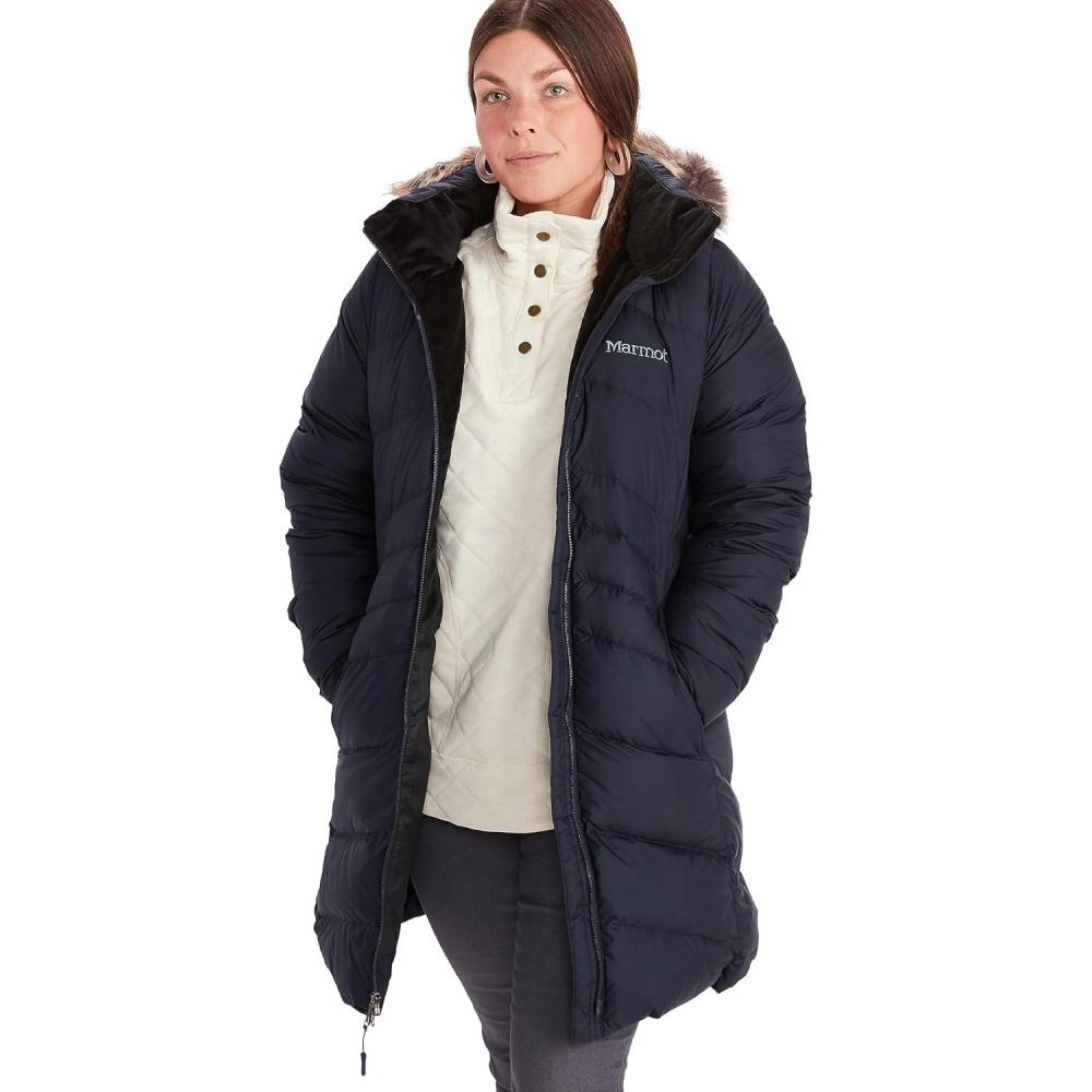 imageMARMOT Womens Montreal Midthigh Length Down Puffer CoatMidnight Navy