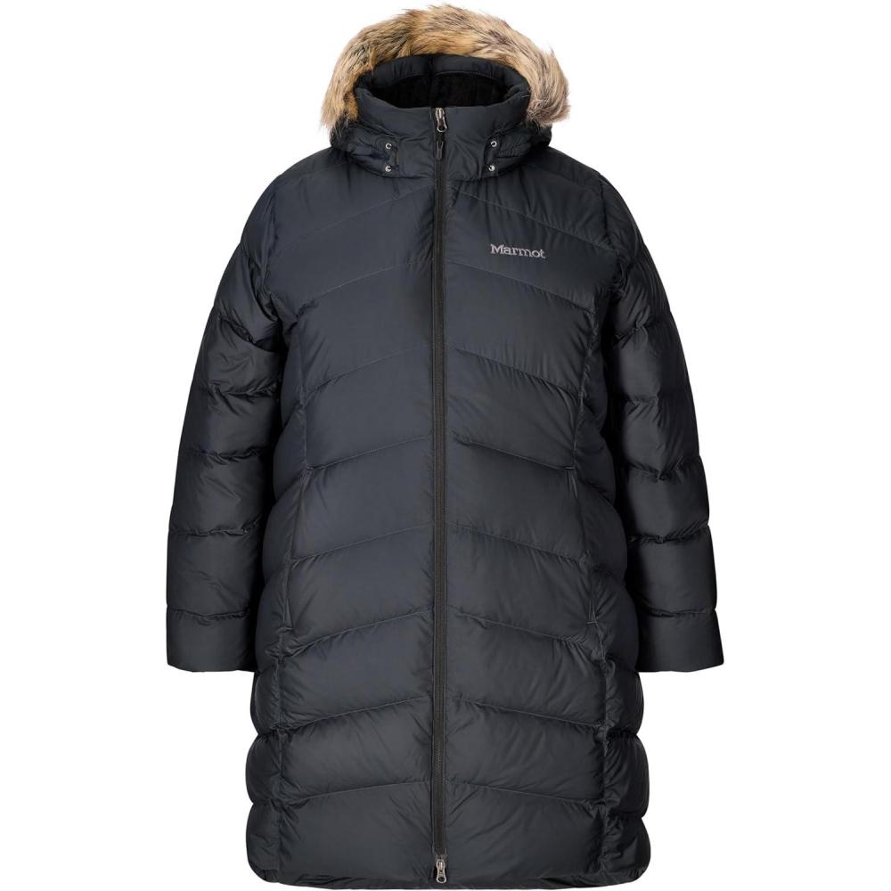 imageMARMOT Womens Montreaux Full Length Down Puffer Coat PlusBlack
