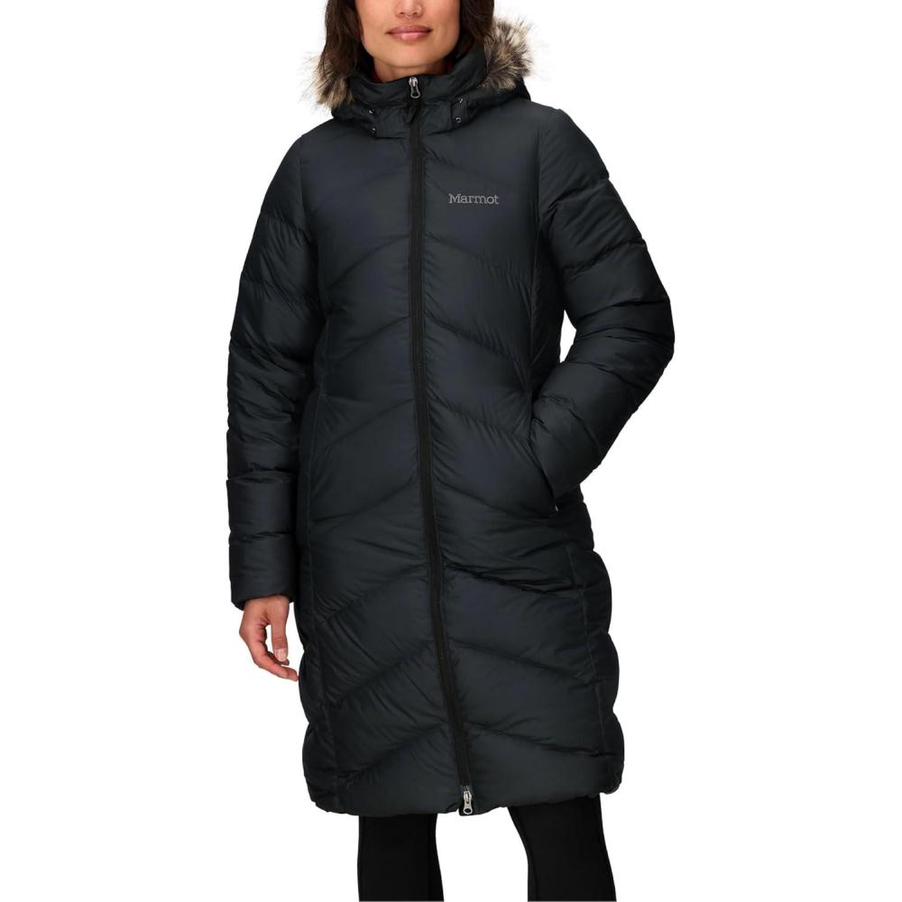 imageMARMOT Womens Montreaux Full Length Down Puffer CoatBlack Latest Collection