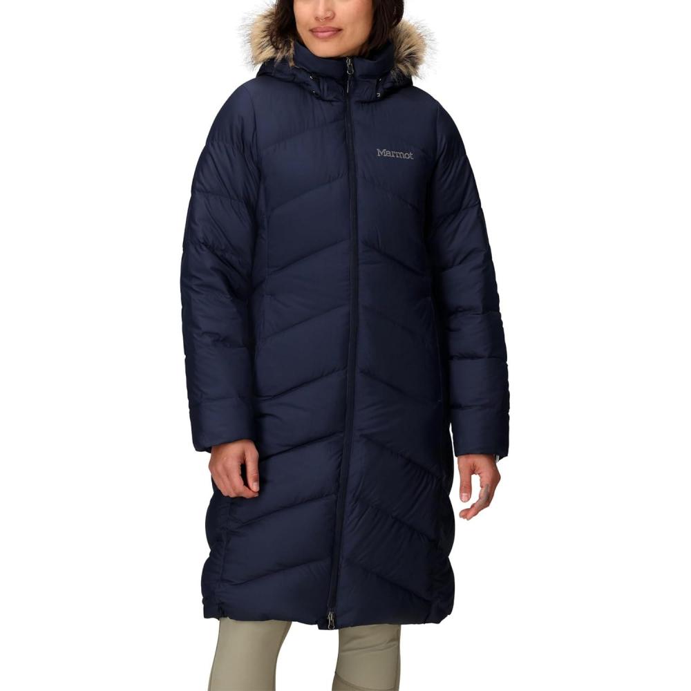 imageMARMOT Womens Montreaux Full Length Down Puffer CoatMidnight Navy  Latest Collection
