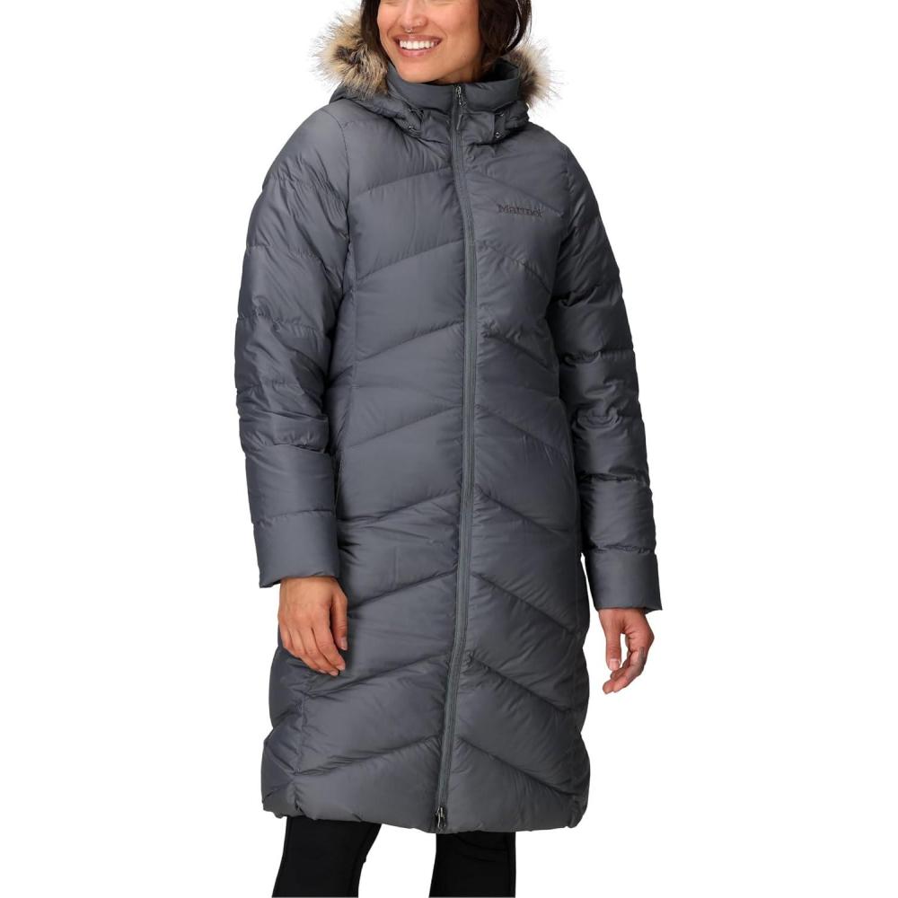 imageMARMOT Womens Montreaux Full Length Down Puffer CoatSteel Onyx