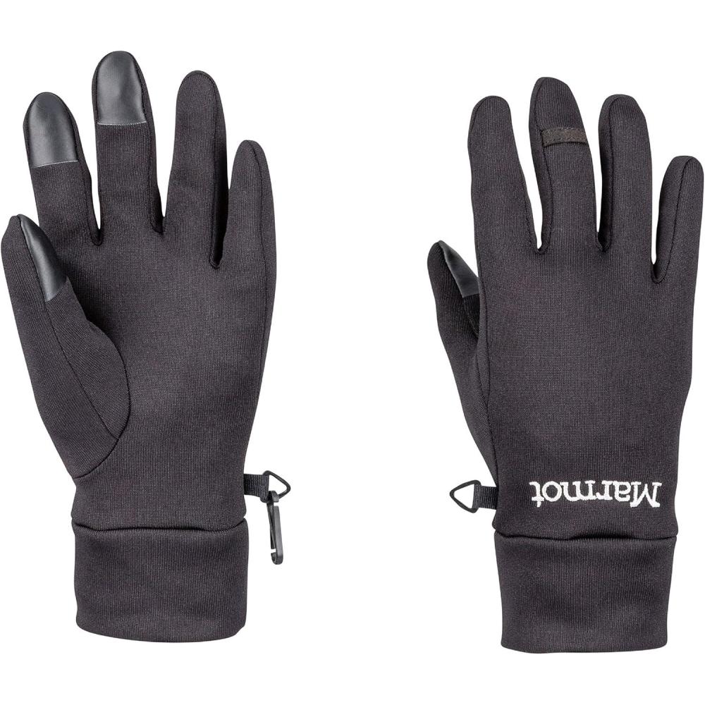 imageMARMOT Womens Power Stretch Connect CoolWeather Glove Warm AllPurpose Liner with Touchscreen Compatible FingertipsBlack