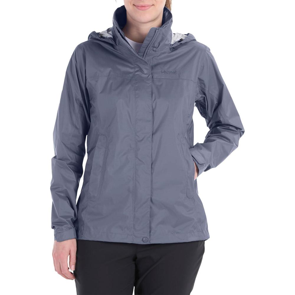 imageMARMOT Womens Precip Eco Lightweight ampamp Waterproof Rain JacketSteel Onyx Latest Collection