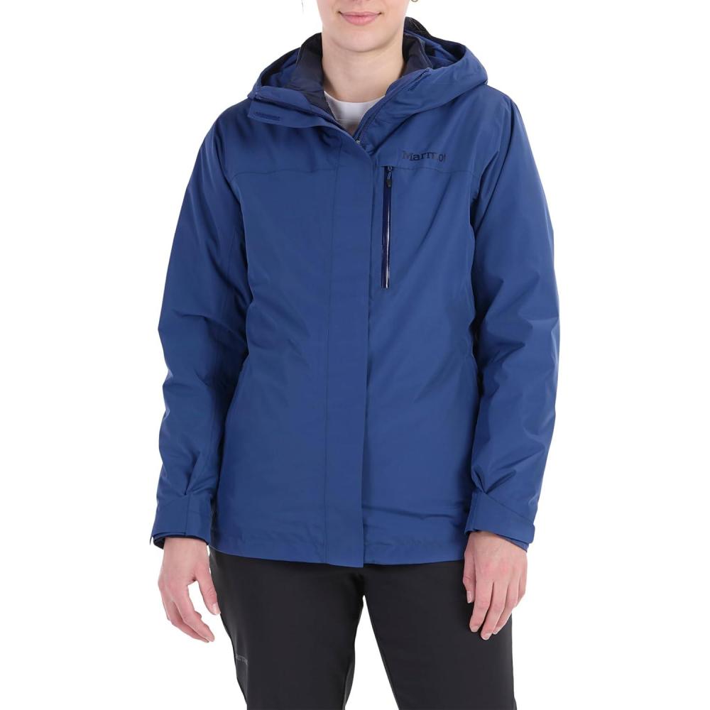 imageMARMOT Womens Ramble 3in1 Component Jacket Recycled Waterproof Shell with Hood and Removable Insulated Thermal R LinerTwilight Blue Latest Collection